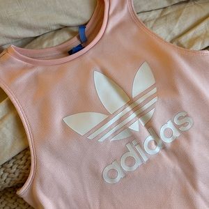Pink adidas tank top